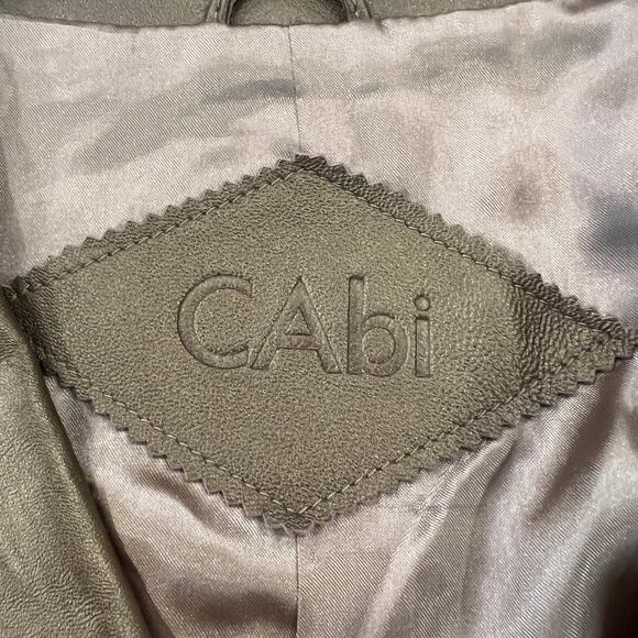 CAbi Metallic Gold Leather Blazer Jacket - SIZE 8 - Picture 4 of 11